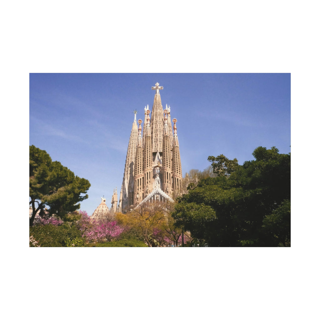 Lienzo mate de la Sagrada Familia de Barcelona — Bastidor de 3,18 cm (1,25") - Magic Dreams Collection