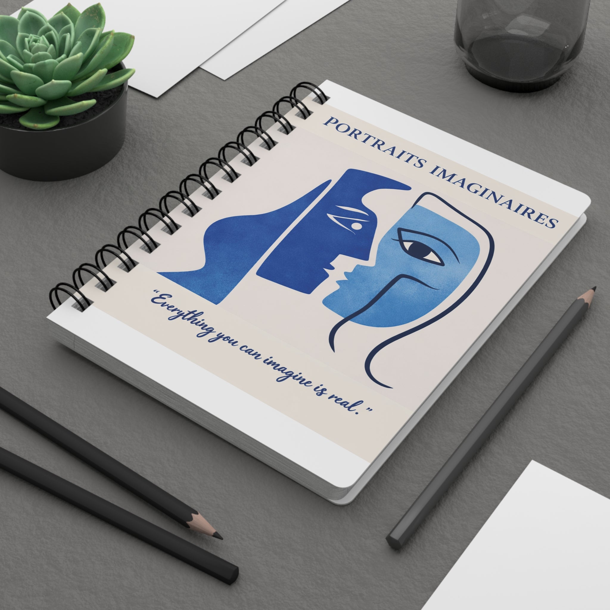 Cuaderno Espiral “Retratos Imaginarios” — "Everything You Can Imagine Is Real" Art Notebook - Magic Dreams Collection