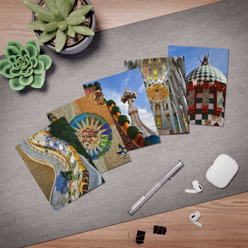 Tarjetas  arquitectura de Barcelona (pack de 5) — Modernismo de Gaudí  - Magic Dreams Collection