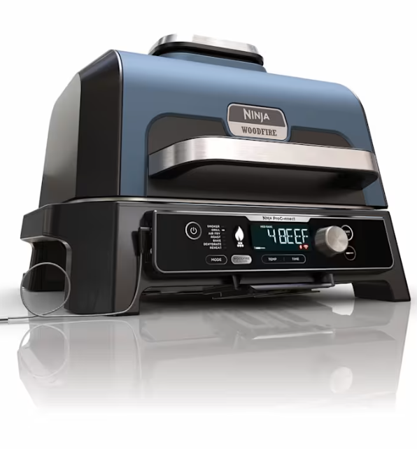 Barbacoa Eléctrica Ninja Woodfire PRO Connect XL + Mesa y Funda - Magic Dreams Collection