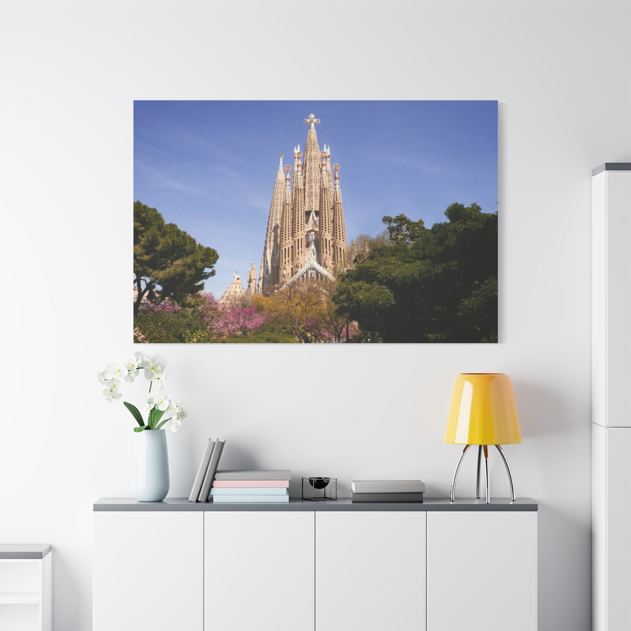 Lienzo mate de la Sagrada Familia de Barcelona — Bastidor de 3,18 cm (1,25") - Magic Dreams Collection