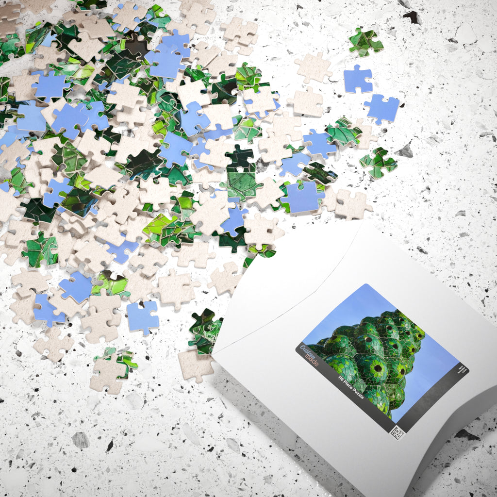 Rompecabezas de mosaico — Puzzle arquitectónico  inspirado en la chimenea verde del Palau Güell - Magic Dreams Collection