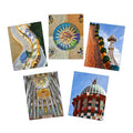 Tarjetas  arquitectura de Barcelona (pack de 5) — Modernismo de Gaudí  - Magic Dreams Collection