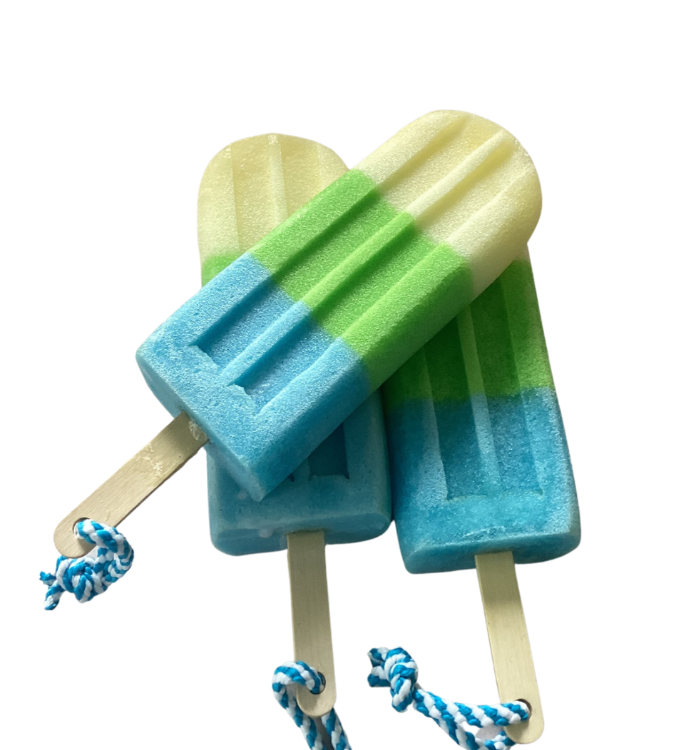 Esponja de Jabón con cordón en Forma de helado con Aroma a Lima y Mango Tailandés - Magic Dreams Collection.
