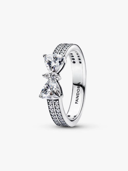 Anillo Doble Banda Lazo Brillante — Pandora - Magic Dreams Collection
