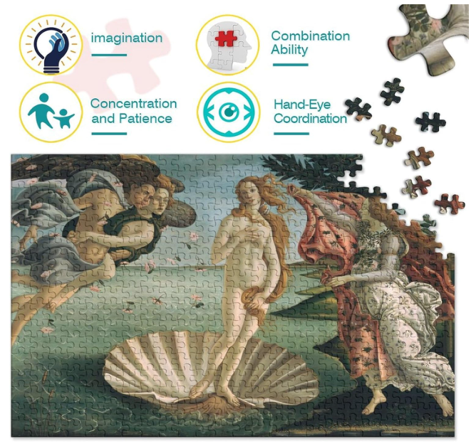 Puzzle «El Nacimiento de Venus» — Sandro Botticelli 1000 piezas de madera - Magic Dreams Collection