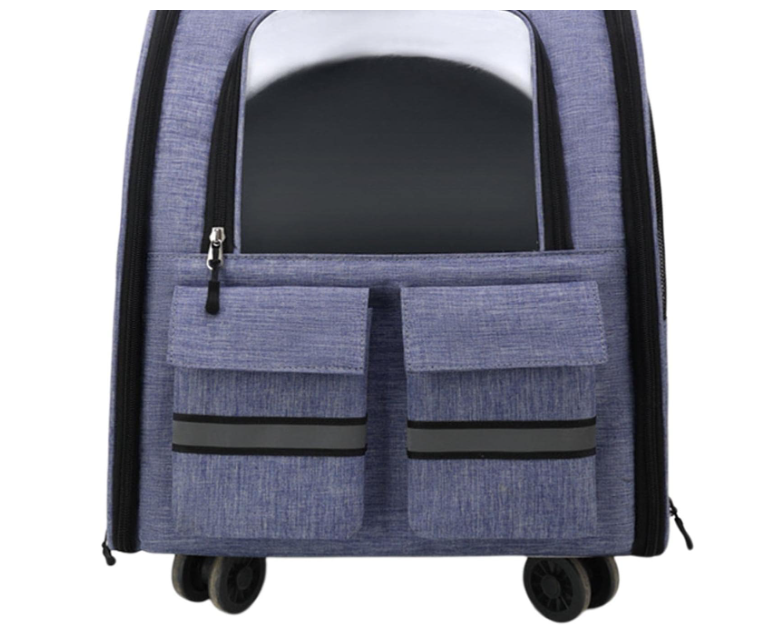 Transportín Portátil para Mascotas con Ruedas — Gris y Azul Claro - Magic Dreams Collection