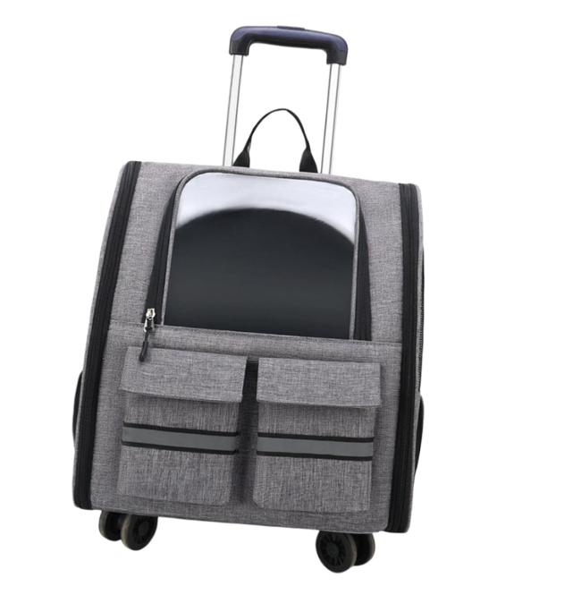 Transportín Portátil para Mascotas con Ruedas — Gris y Azul Claro - Magic Dreams Collection