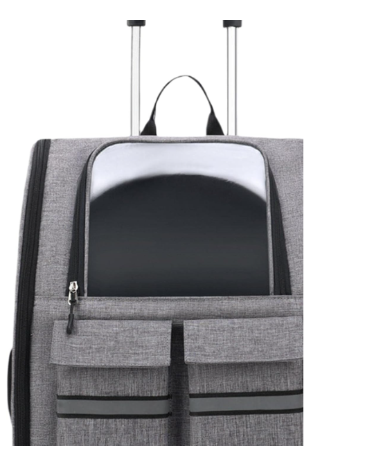 Transportín Portátil para Mascotas con Ruedas — Gris y Azul Claro - Magic Dreams Collection