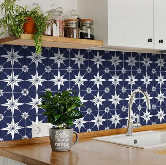 Azulejo Decorativo Peel & Stick — Deep Blue Tile (Modelo B12) - Magic Dreams Collection