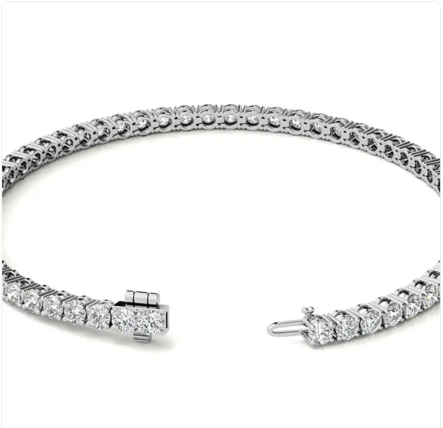 Pulsera Tennis de Diamantes Cultivados 12 CT — Oro Blanco 14K - Magic Dreams Collection