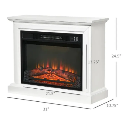 Chimenea Eléctrica 31” con Efecto Llama y Mueble — Control Remoto  - Magic Dreams Collection