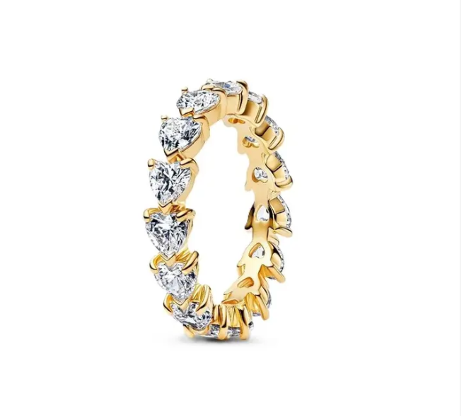 Anillo Corazones Transparentes — Pandora (163103C01)(Magic Dreams Collection)