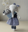 Muñeca Elefante Mamá y Bebé — 28 cm, hecha a mano (Magic Dreams Collection)