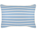 Funda de cojín Hampton con ribete y rayas — Azul claro (35 x 50 cm) (Magic Dreams Collection)
