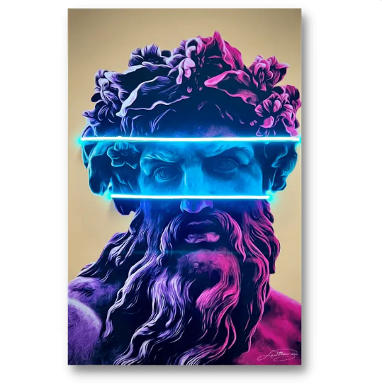 Zeus Pop Blue Band LED Wall Art — Magic Dreams Collection