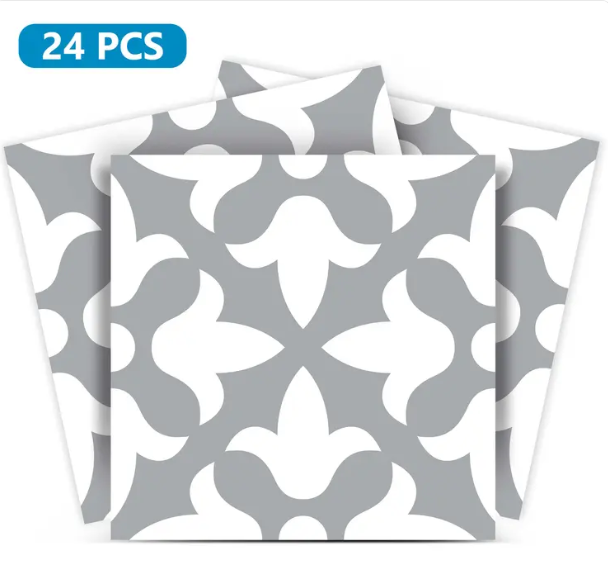 Adhesivos Waterproof Peel & Stick «Grey Tile» 5 × 5 cm — Modelo B54 - Magic Dreams Collection