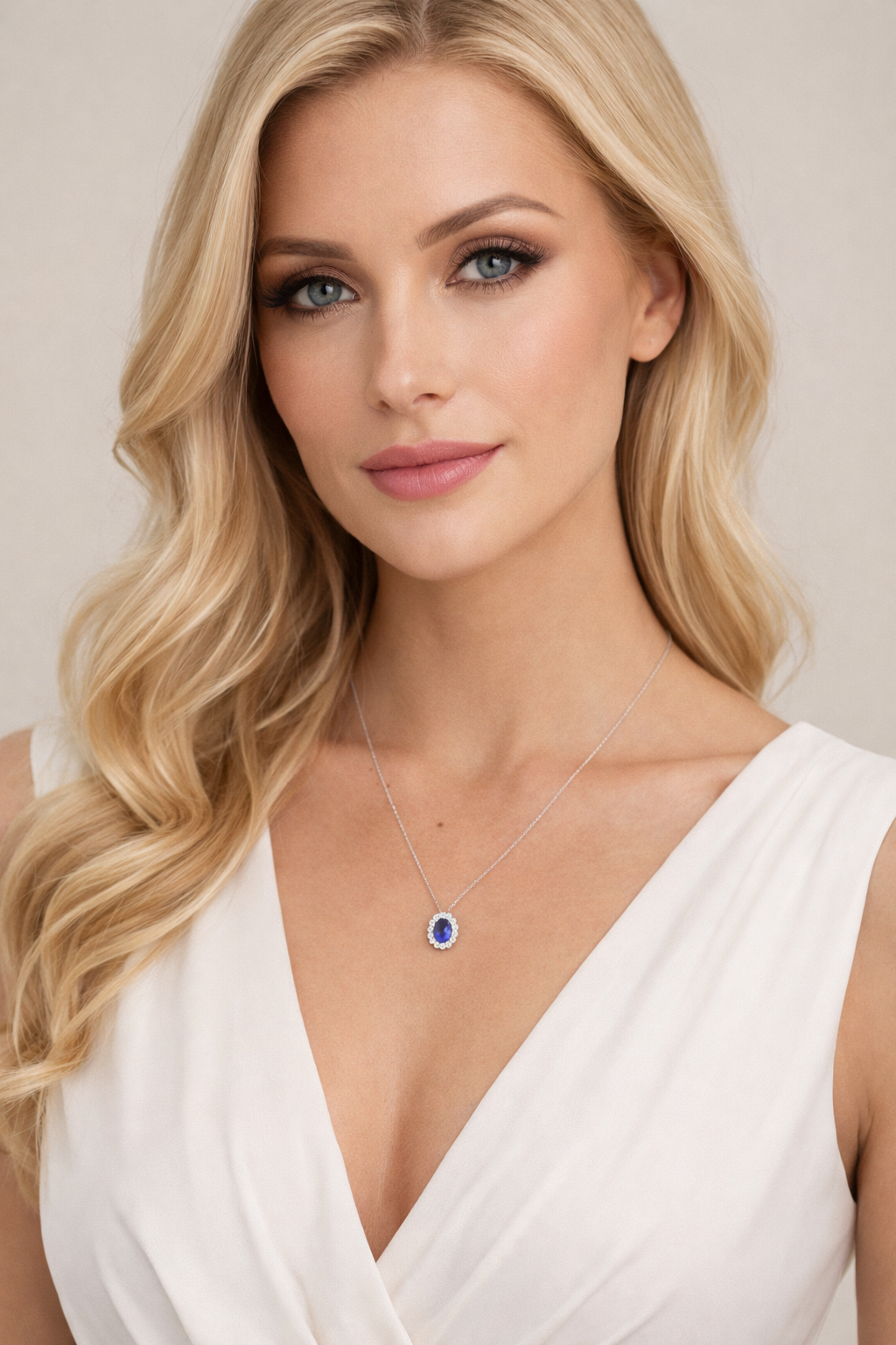 Cadena con Colgante de Zafiro y Diamantes  – Magic Dreams Collection