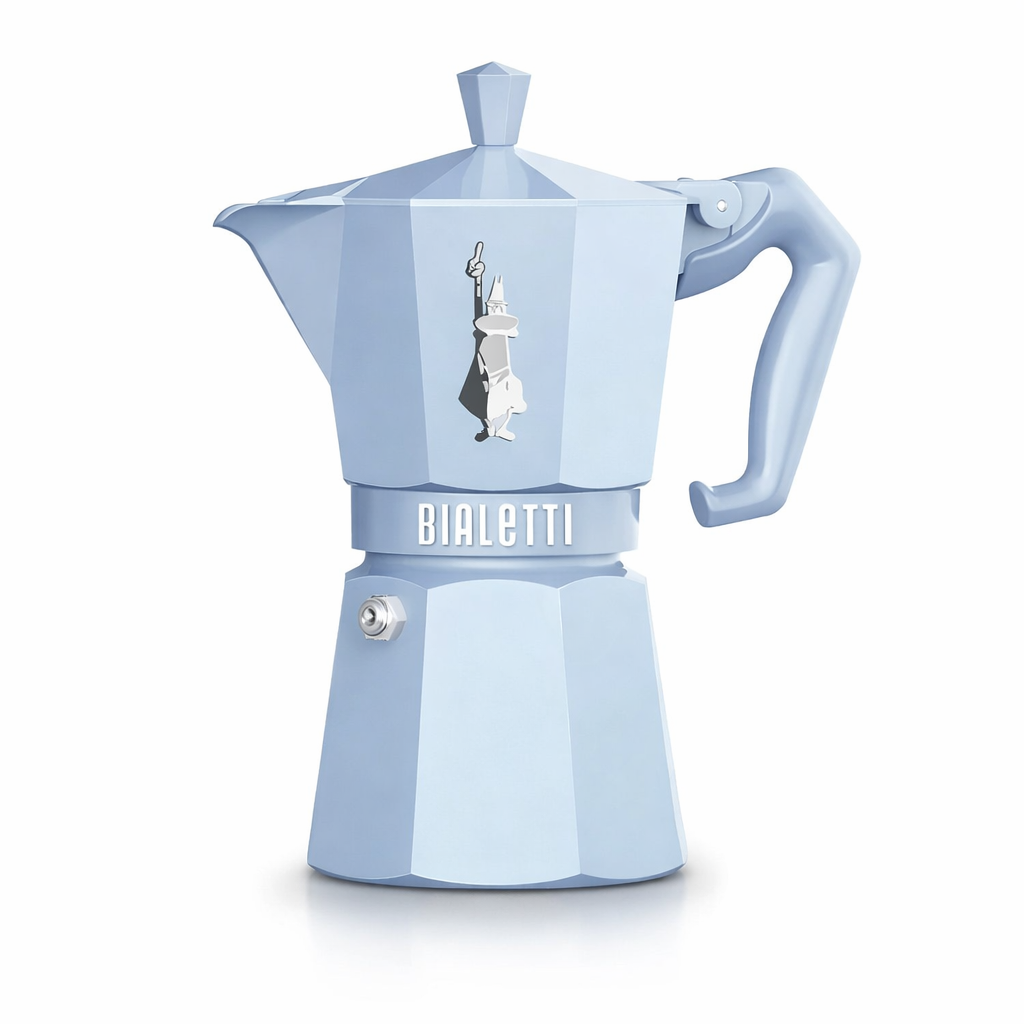 Cafetera Italiana Bialetti Moka Exclusive Azul Aluminio – Magic Dreams Collection
