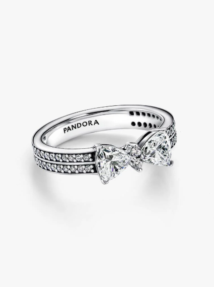 Anillo Doble Banda Lazo Brillante — Pandora - Magic Dreams Collection