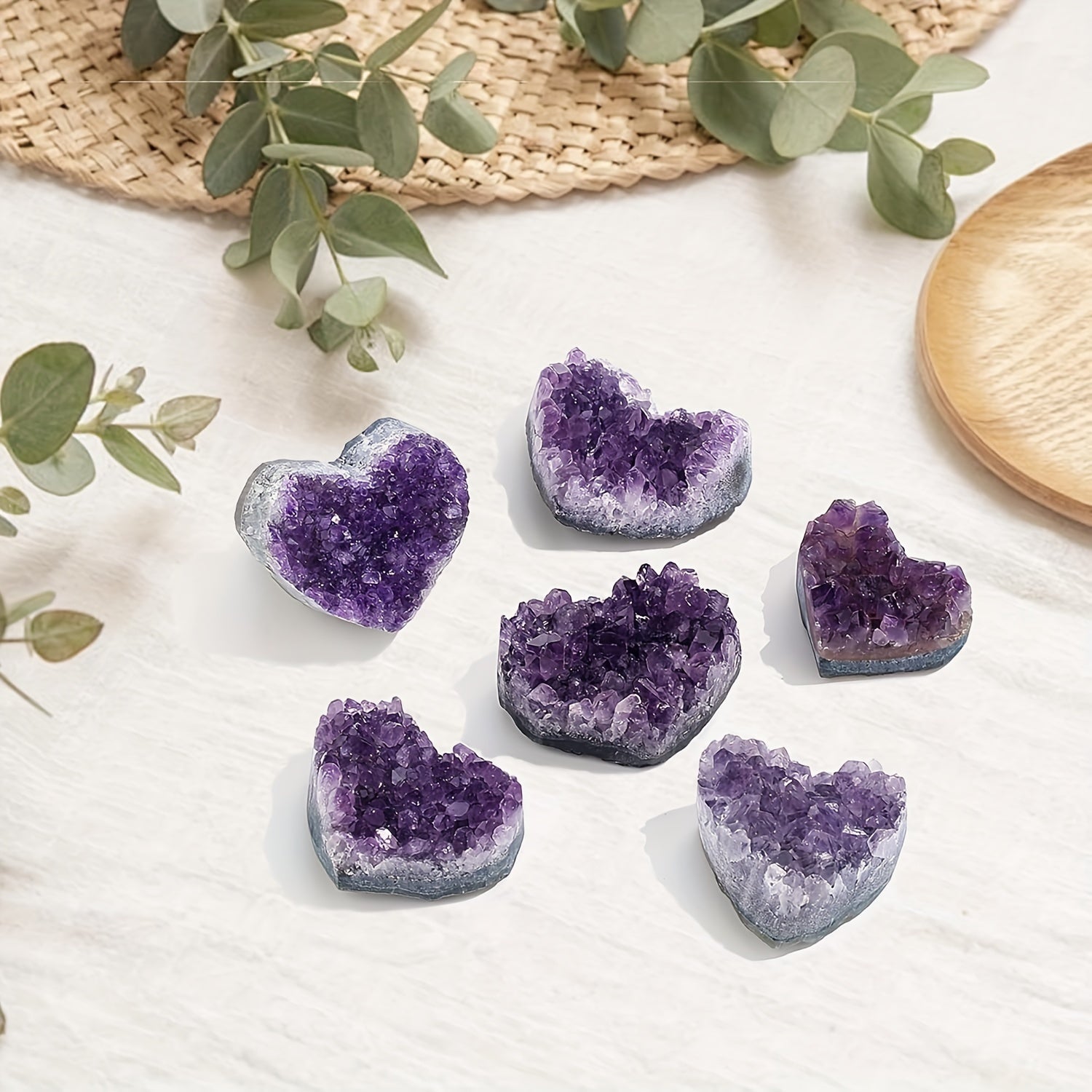 Amethyst Heart-Shaped Crystal Ornament for Home Decor & Gifts-2