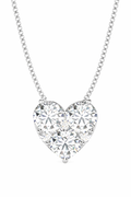 Colgante Diamante Corazón Flotante 3.00 CTW en Oro Blanco 14K Magic Dreams Collection