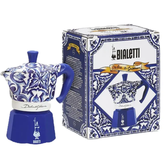 Cafetera Italiana Bialetti D&G Blu Mediterráneo (4 tazas) – Magic Dreams Collection