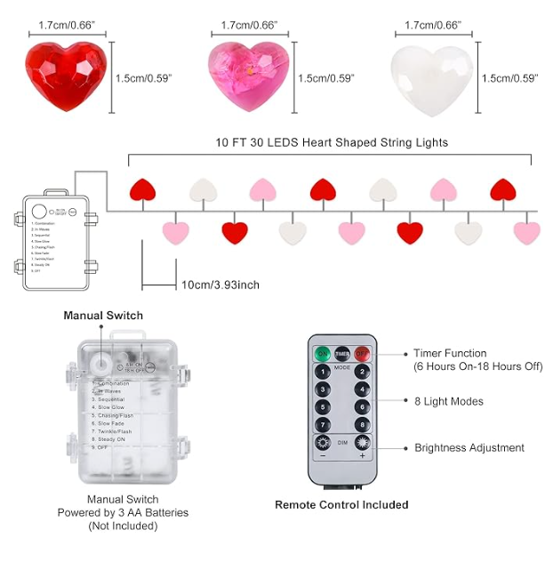 Guirnalda LED Corazones San Valentín – Magic Dreams Collection