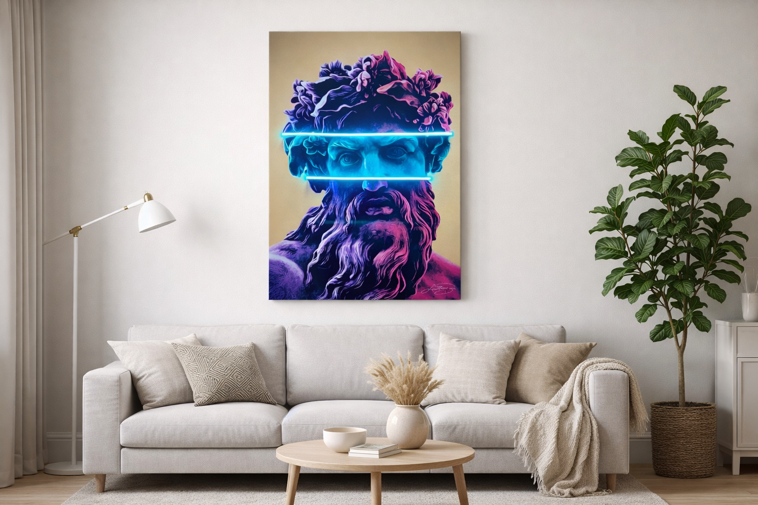 Zeus Pop Blue Band LED Wall Art — Magic Dreams Collection